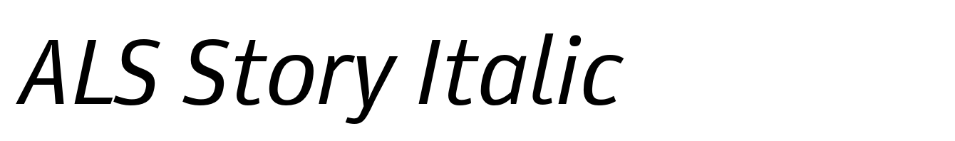 ALS Story Italic